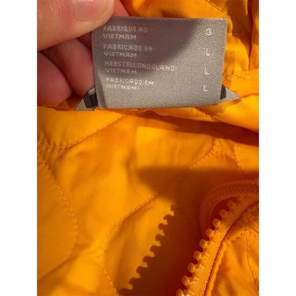 Columbia Women's Insulated Bomber Jacket Yellow Size L Hooded Casual - Picture 14 of 16